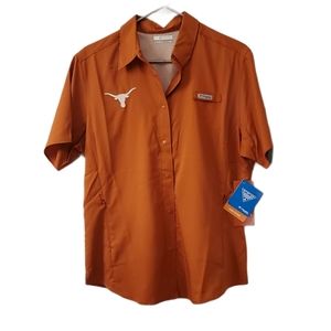 Columbia UT Texas Longhorns PFG Collar Shirt.